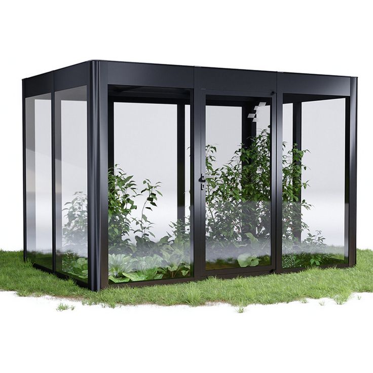 SunElements Gewächshaus 'SunGarden Infinity 3.2' 338 x 233 cm mit 6 mm Acrylglas anthrazit-metallic
