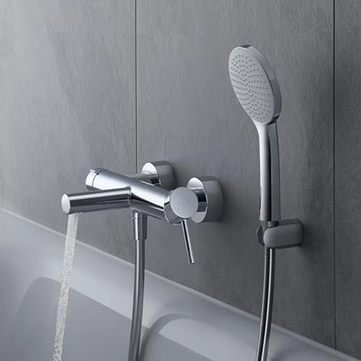 Duravit Circle, Einhebel-Wannenmischer, Aufputz, Ausladung 185 mm, Chrom, mit AirPlus Technologie für reduzierten Wasserverbrauch – Bild 3