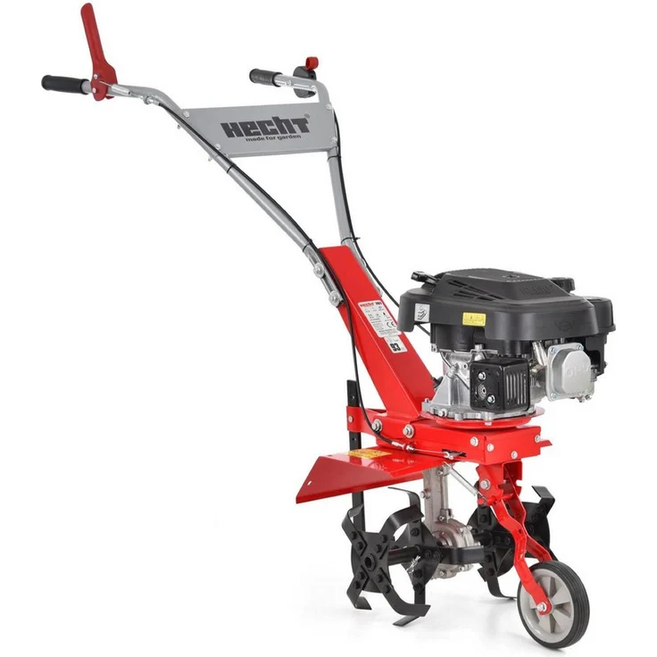 Hecht Gartenhacke Gartenfräse Benzin 761, 3,67 PS, 150 cm³, 36 cm Arbeitsbreite, 24 cm Arbeitstiefe, robuste Hackmesser mit Führungsrad