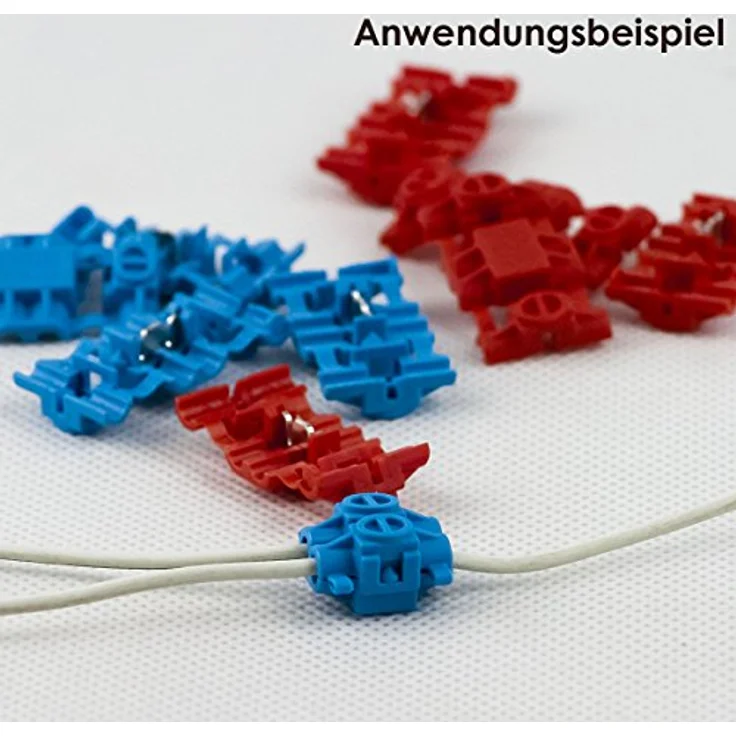 Blanko Klemmverbinder Set, 10 Stück in Rot und Blau für Kabelquerschnitte von 0,5 bis 2,5 mm² – Bild 5