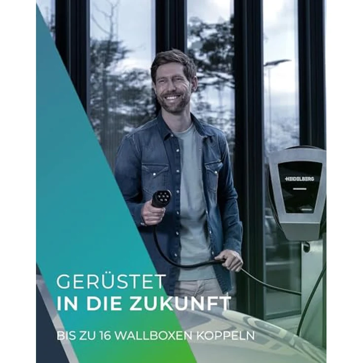 HEIDELBERG Wallbox 11 kW Energy Control mit 5 m Ladekabel, Optional 5 Jahre Garantie, Made in Germany, Edelstahlfront – Bild 4