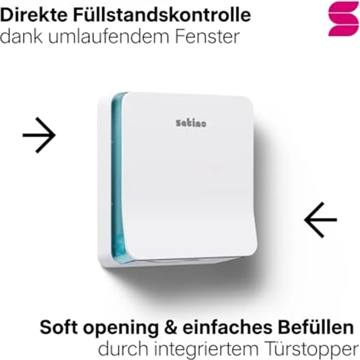 Wepa Satino HYGINITY Interfold S 333412, Papierhandtuchspender für Z- und W-Falz, platzsparendes Design, verstellbare Breite 220-260 mm, weiss Kunststoff – Bild 3