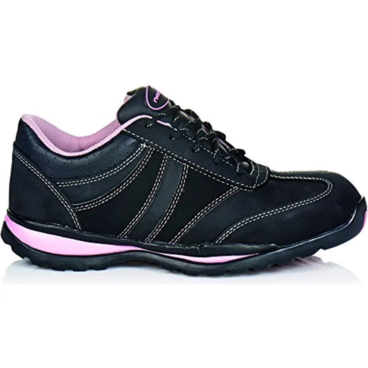 Runnex Damen S2 Sicherheitsschuhe "5280" LadyStar, rutschhemmende Gummilaufsohle, Phylon-Zwischensohle, AIRSTREAM-Funktionsfutter, schwarz/pink, Größe 39 – Bild 2