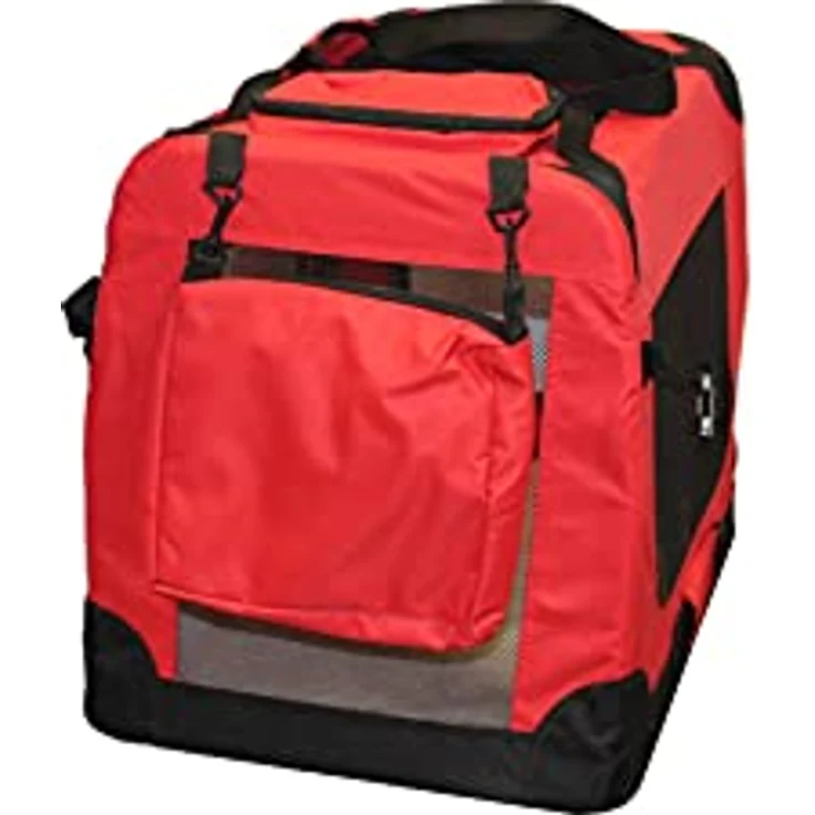 walexo Faltbare Hundebox Hundetransportbox Katzentransportbox Katzenbox (ROT, S) - Robustes Stahlrohr & Oxford Gewebe, 3 Türen, Platzsparend & Pflegeleicht – Bild 4