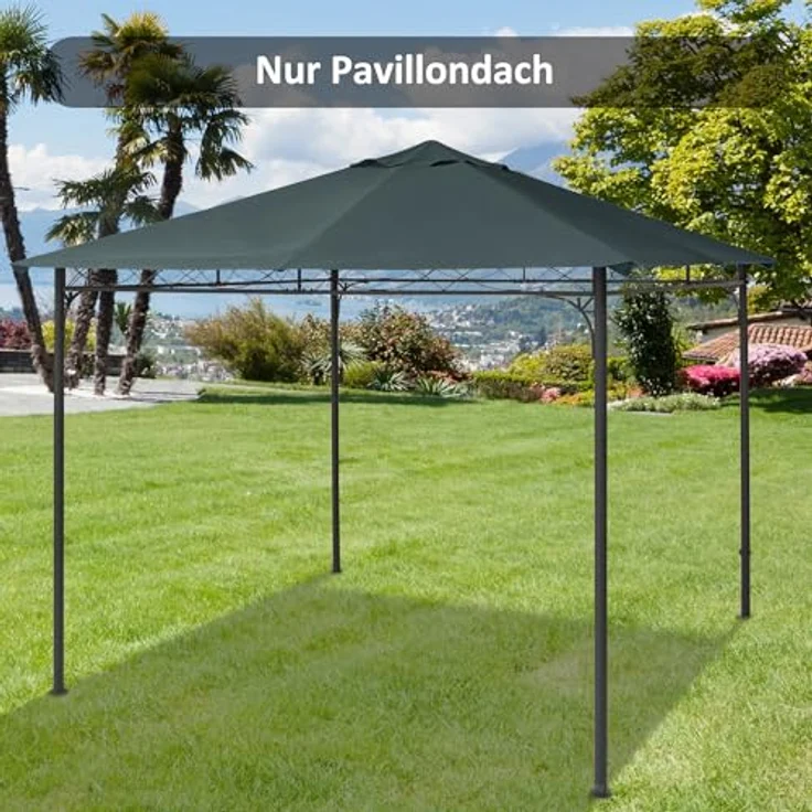 Outsunny Pavillon-Ersatzdach, Grau, 295 x 295 cm, Wasser- und UV-beständig – Bild 2