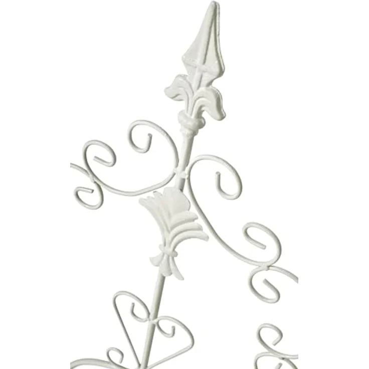 CLP 2er Set Pflanzen-Rankgitter Burgus Aus Eisen | Rankhilfe Für Kletterpflanzen Im Landhausstil, Farbe: Weiß – Bild 2