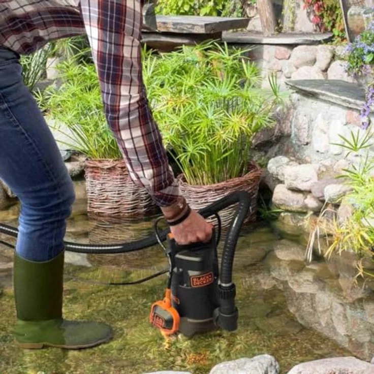 Black+Decker BXUP750PTE Tauchpumpe, 750 W, 13.000 l/h Fördermenge, max. 8 m Förderhöhe, mit Schwimmerschalter und Überhitzungsschutz – Bild 3