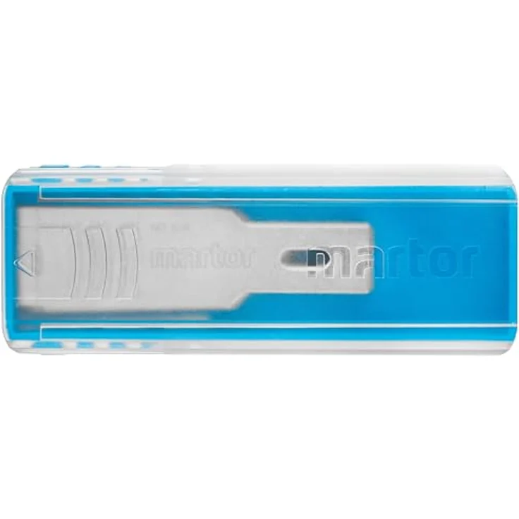 MARTOR 10 x Meisselklinge Nr. 618, Ersatzklingen für GRAFIX 502 Skalpell, 46 mm scharf, im Magazin, Stahl – Bild 3