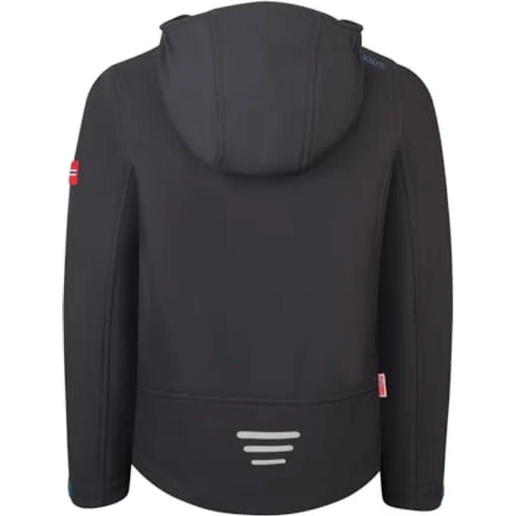 TROLLKIDS Softshelljacke KIDS TROLLFJORD JACKET, Unisex Freizeitjacke in modischem Design, Schwarz – Bild 2