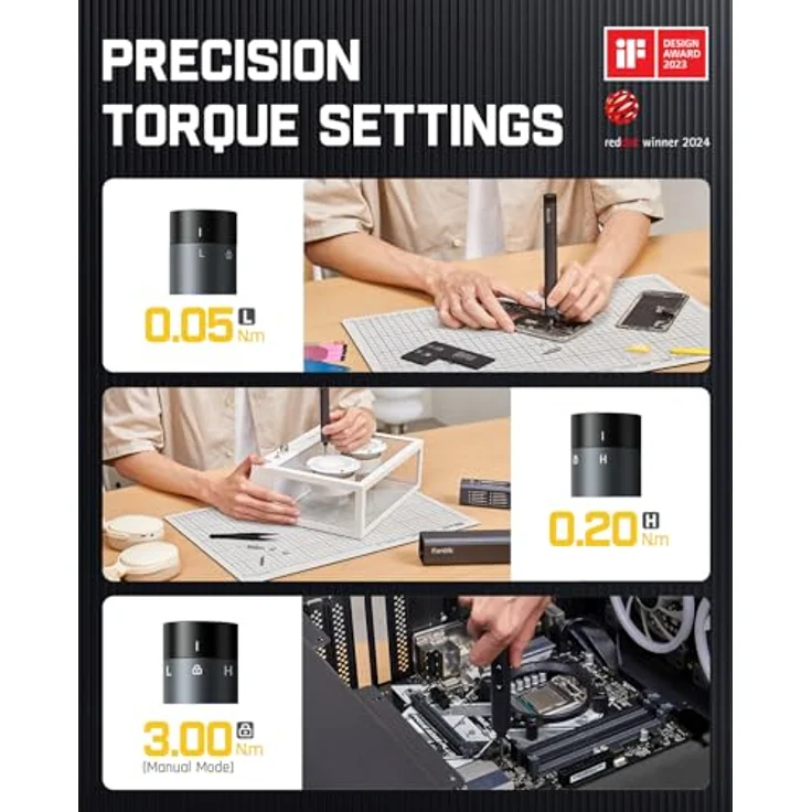 Fanttik E1 Max Mini Elektro Schraubendreher Set, 50-in-1 Präzisions-Schraubendreher Kit mit 2 Gängen und aufladbarem Akku, geeignet für iPhone, Laptop, Brillen, Uhren – Bild 2