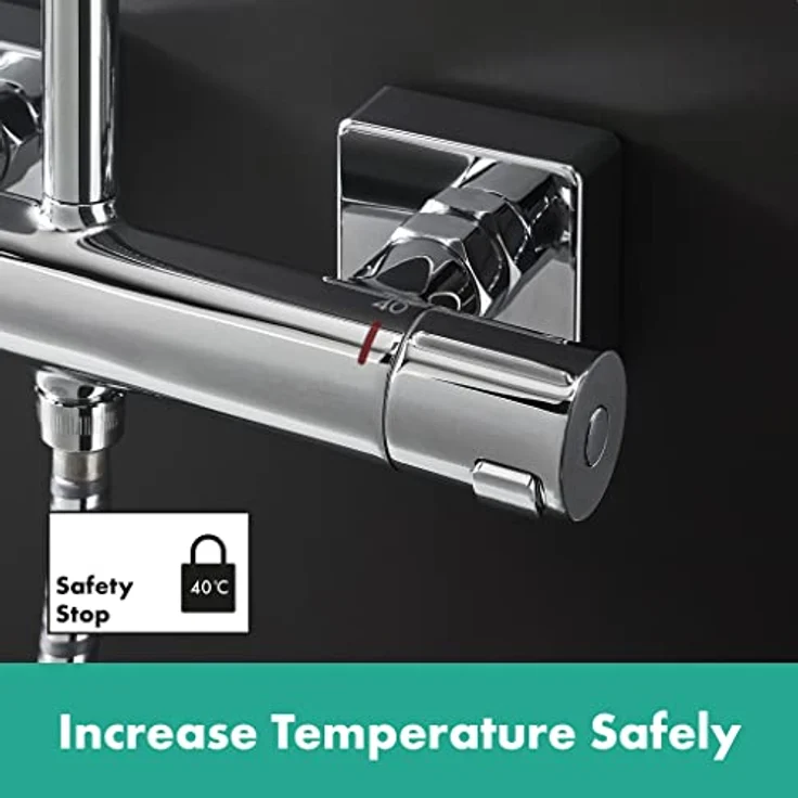 hansgrohe Duschsystem Vernis Shape 230, 1 Strahlart, Komplett-Set, 23cm, mit Thermostat - Preisvergleich – Bild 4