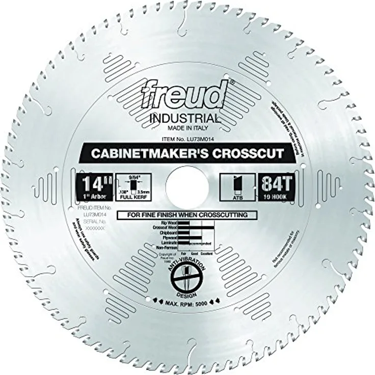 Freud lu71 m014 35,6 cm 42 Zahn ATB Allgemeine Zwecke Sägeblatt mit 1 Arbor, LU73M014