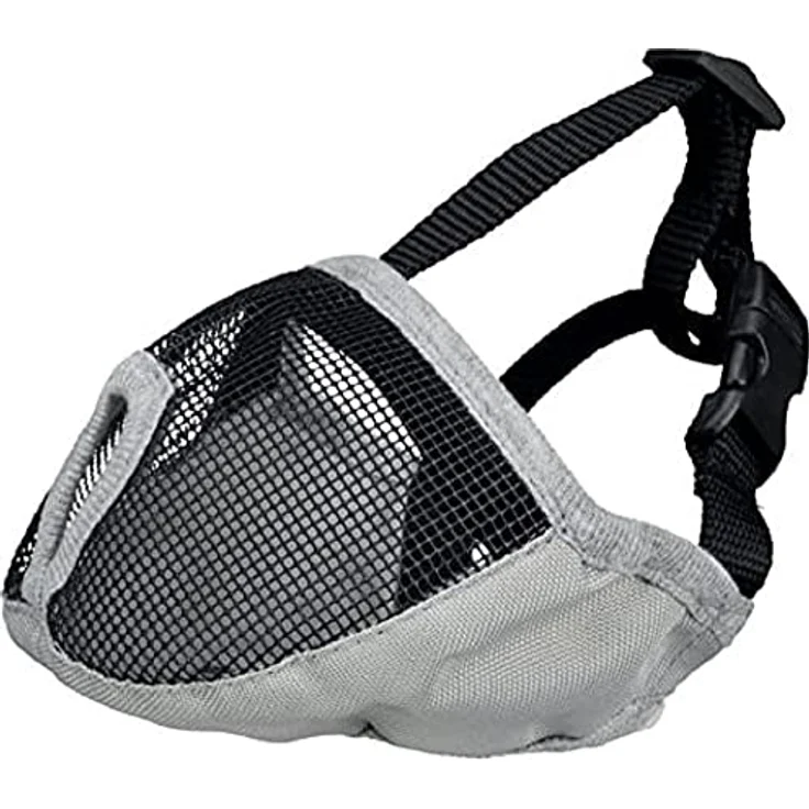 Trixie 17626 Maulkorb für kurznasige Rassen, Polyester, S, grau – Bild 1