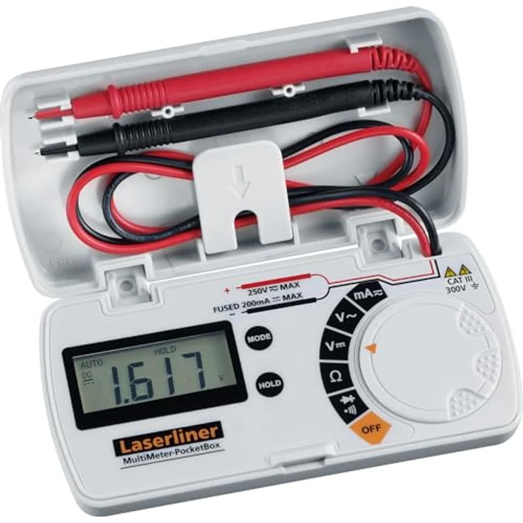 LASERLINER MultiMeter-PocketBox Hand-Multimeter, Spannungsprüfer mit recyceltem Kunststoffgehäuse – Bild 2