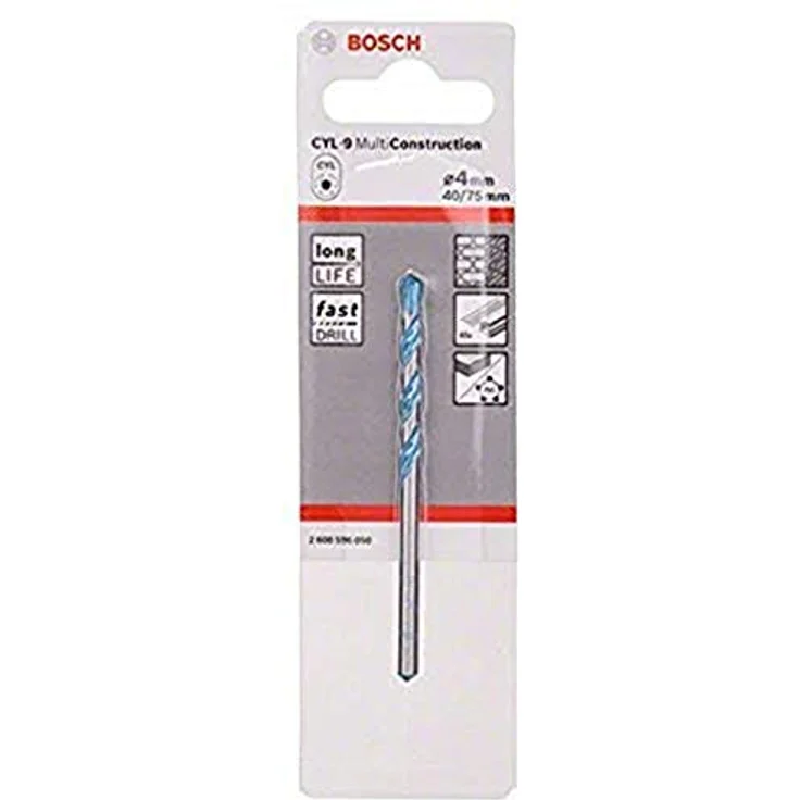 Bosch CYL-9 MultiConstruction-Bohrer 4mm, präziser Betonbohrer mit Zentrierspitze und Dura-Design – Bild 1