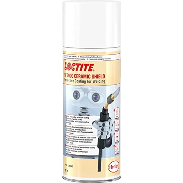 Loctite LOCTITE SF 7900, keramische Schutzbeschichtung für das Schweißgerät, silikonfreies Spray, bis zu 8 Stunden unterbrechungsfreies Schweißen, durchscheinend, 12x400ml