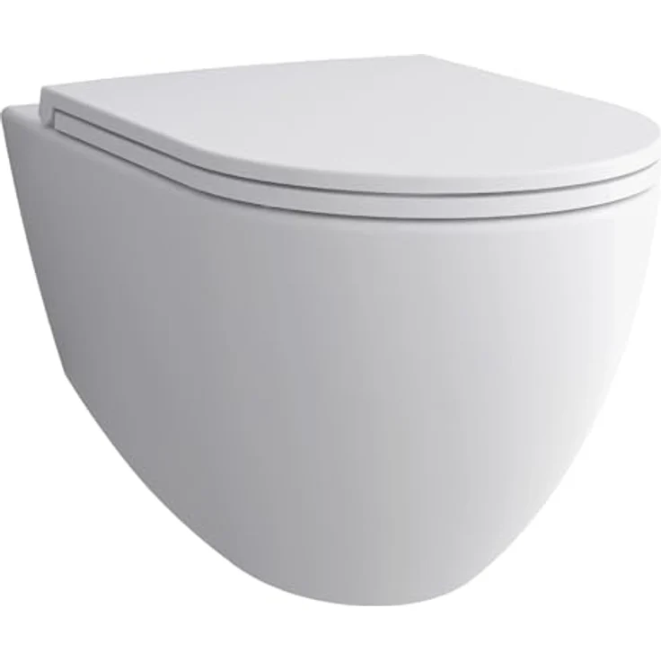 Alpenberger Wand WC Spülrandlos | Nano Beschichtung Keramik Toilette & Toilettendeckel mit Absenkautomatik | Hänge WC Set Kloschüssel | Toilettenschüssel Passend Geberit (Elegant IN) – Bild 1