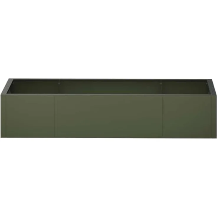 vidaXL Beetumrandung Stützmauer, 6 Stück, Stahl, modular, Wetterbeständig, Olivgrün, 200 x 100 x 40 cm – Bild 7