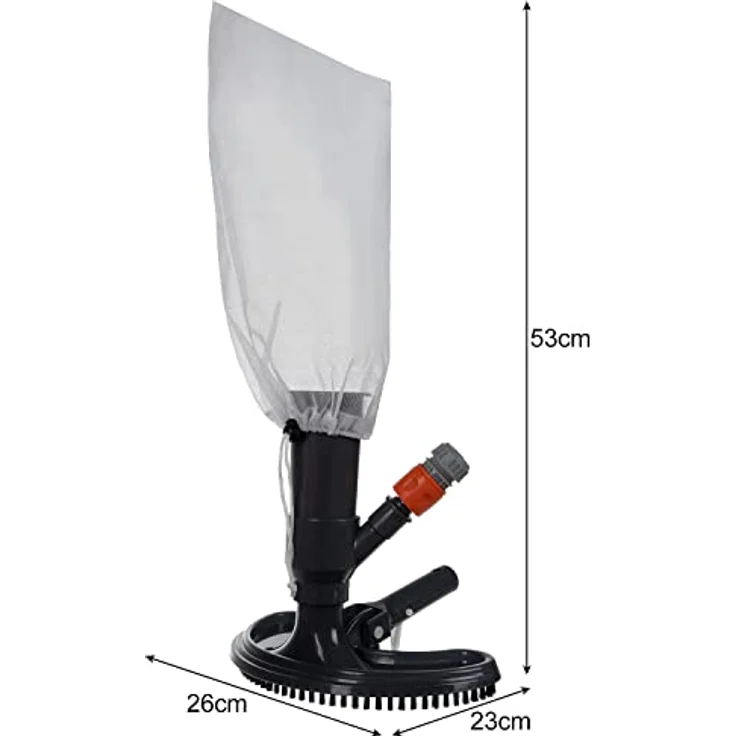 Northix Bigstren 20931 Bodenreiniger für Schwimmbäder, wasserbetrieben, schwarz, mit harten Reinigungsborsten – Bild 2