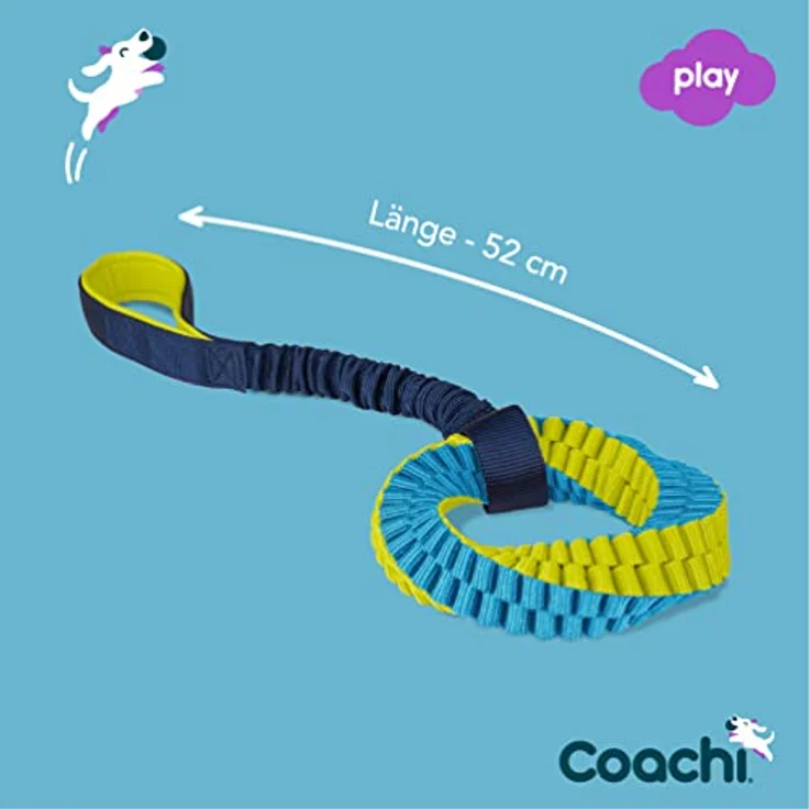 Company of Animals Coachi Tuggi Helix, leichtes und robustes Tierspielzeug mit dehnbarem Bungee-Griff für Belohnungs- und Rückruftraining, ideal für Welpen und Agility – Bild 3