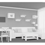 CatS Design Katzen Kletterwand Set XXL große Katzen stabil-Wandkratzbaum-Wandliege-Wandbett-Kletterstufen-Wandhöhle-Wand Kratzsäule-Wandelemente-7 Teilig Holz Wandpark K1