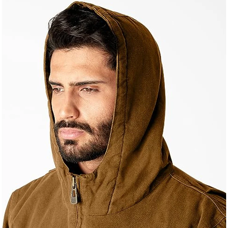 Dickies Sherpa Lined Hooded Duck Jacket, robuste Arbeitsjacke aus 100% Baumwolle mit windabweisendem Obermaterial und weichem Futter, schwarz – Bild 6