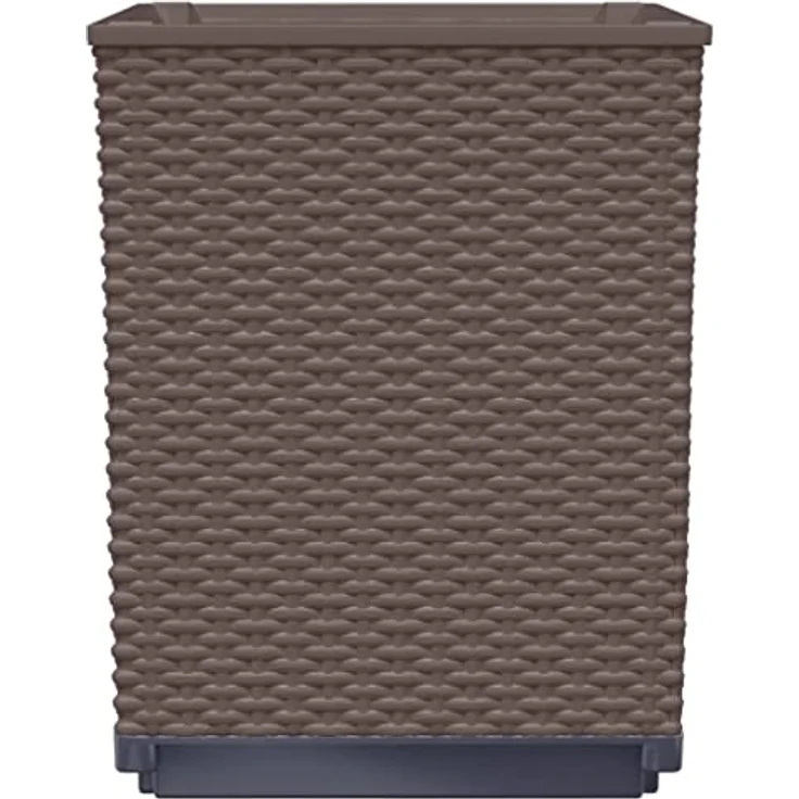 vidaXL Pflanzkübel 2er Set, braun, 30x30x37 cm aus strapazierfähigem Polypropylen – Bild 5
