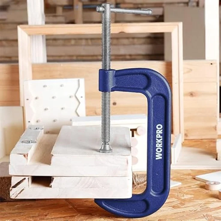 WorkPro Schraubzwinge, vielseitig einsetzbar für Holz- und Metallbearbeitung – Bild 4