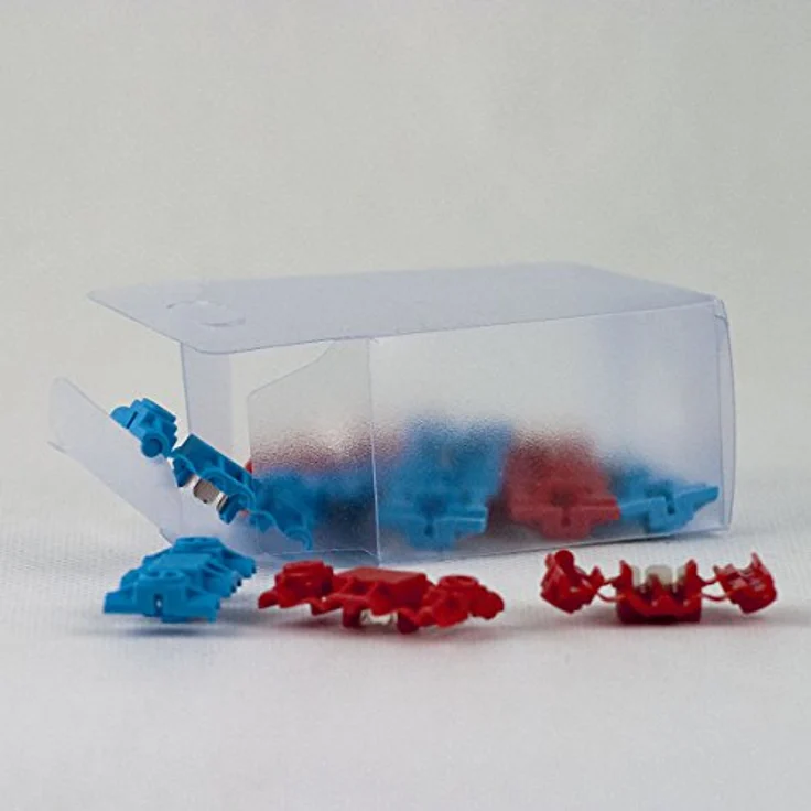Blanko Klemmverbinder Set, 10 Stück in Rot und Blau für Kabelquerschnitte von 0,5 bis 2,5 mm² – Bild 2