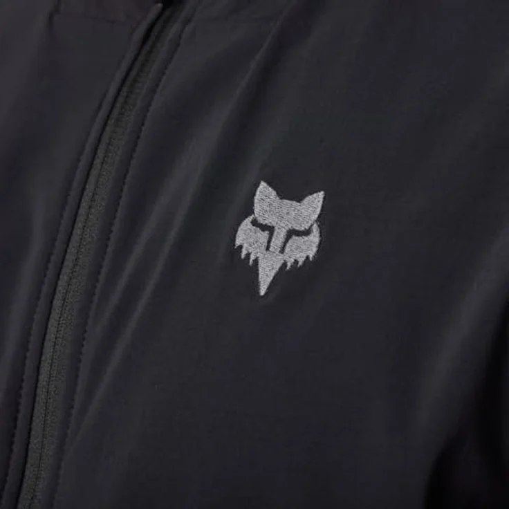 Fox Defend Fire Alpha Blk, Herren Velojacke aus robustem Polyester mit gebürstetem Fleece-Innenfutter, Schwarz, M – Bild 4
