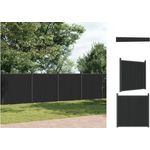 vidaXL Gartentor Zaunelement Grau 1564x186 cm WPC, langlebig und einfach montierbar - Preisvergleich