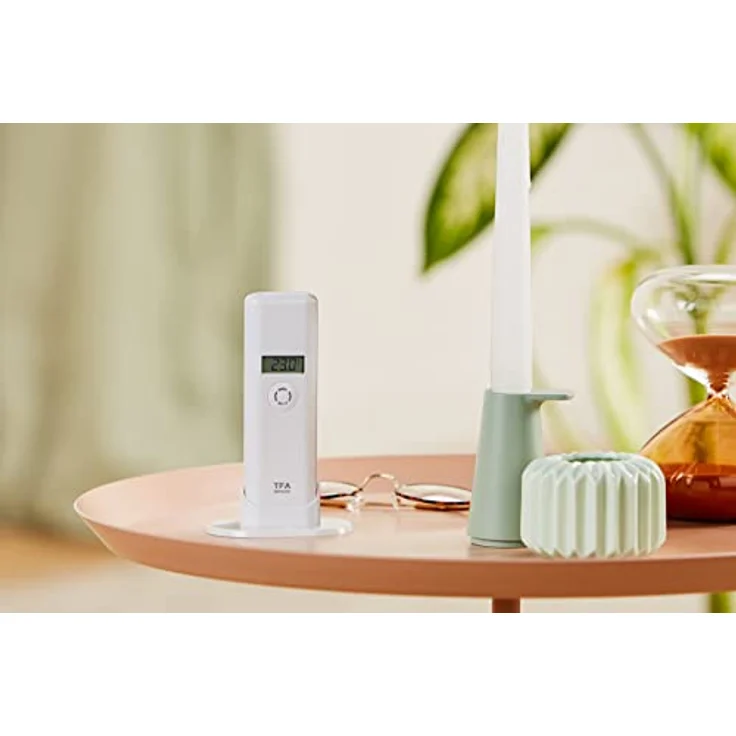 TFA Dostmann Weatherhub Thermo-Hygro-Sender, Temperatur- und Luftfeuchtigkeitskontrolle mit Display, Weiß, für Smart Home System – Bild 4