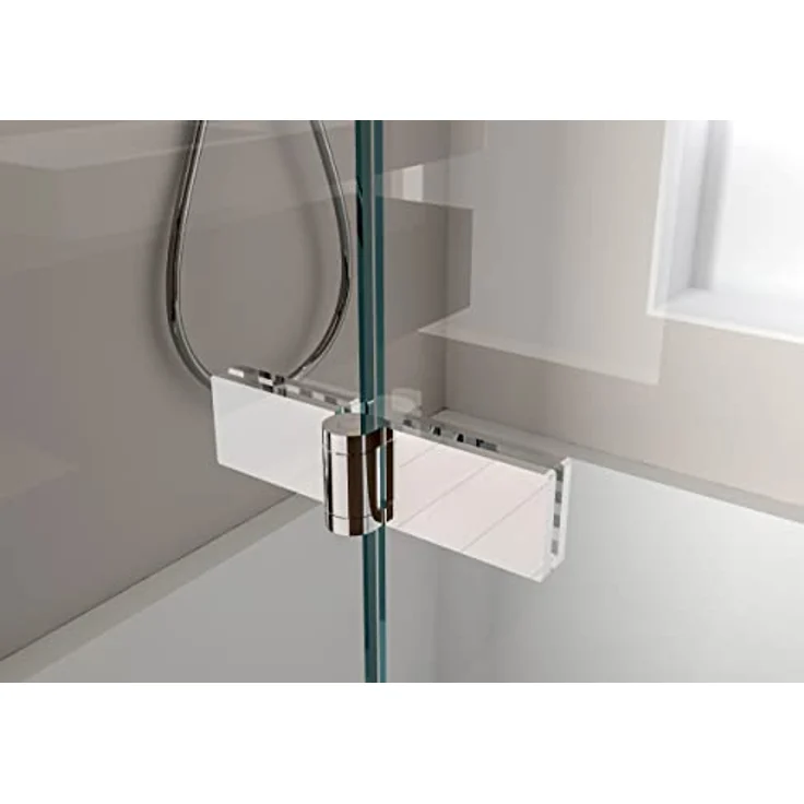 BERNSTEIN Schwenkbarer Badewannenaufsatz Duschabtrennung EX209 - 2 Glaselemente aus 6 mm Nano Echtglas, Chrom - 120 x 140 cm – Bild 9