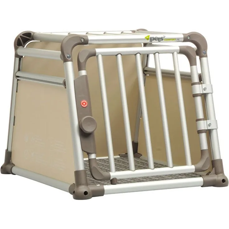 4pets Tiertransportbox ComfortLine One S H56xT54xB54, für kleine Hunderassen bis zum Beagle, lichtdurchflutet, seitliche Öffnungen für gute Durchlüftung