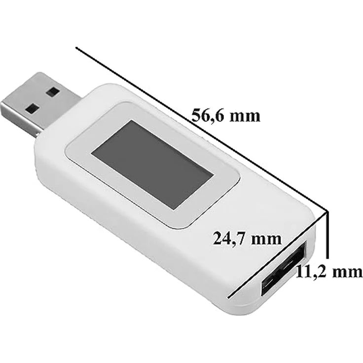 Retoo Spannungsprüfer USB Multimeter Tester Messgerät Leistungstester Strommessgerät, (USB-Messgerät Handbuch auf Deutsch Originalverpackung), Verbesserte Version, Speicherfunktion, Breite Anwendung, Genauigkeit – Bild 9