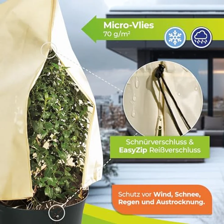 Kübelpflanzen Sack, Gr. XL, 100 x 80 cm, 70 g-m² - Bio Green – Bild 5