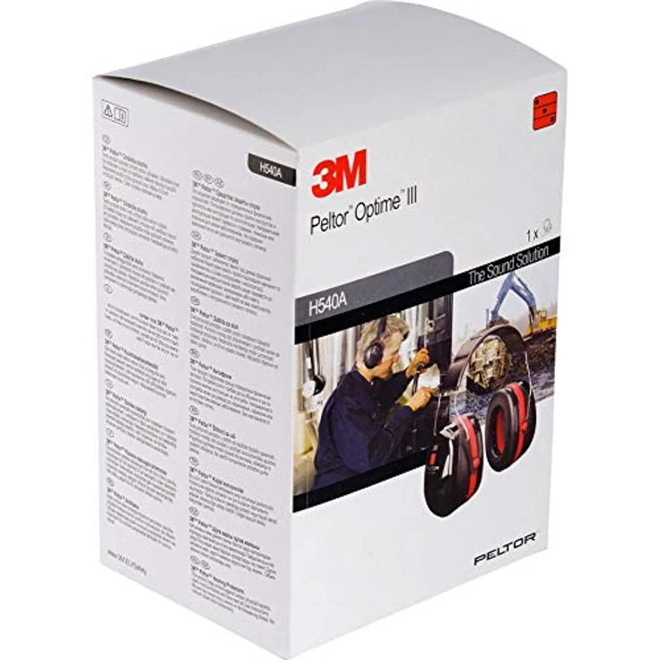 3M Peltor Optime III Kapselgehörschutz schwarz-rot - Größenverstellbare Ohrenschützer mit Doppelschalentechnologie für max. Dämpfung - SNR 35 Hörschutz auch bei sehr hohen Lautstärken – Bild 6