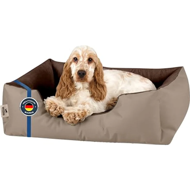 BedDog Hundebett M - Hundekissen - Hundekorb - Hundecouch - Hundesofa - Bezug abziehbar, Waschbar, für Kleine Hunde, Cordura und Microfaser-Velours, in verschiedenen Farben erhältlich – Bild 1