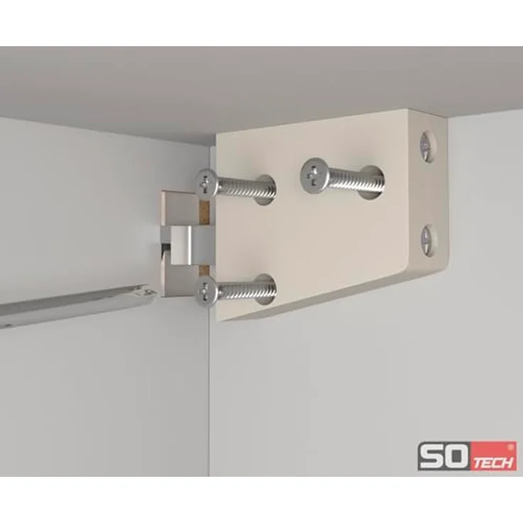 SOTECH 3 x Schrankaufhängung KOMPLETTSET weiß Wandhalterung Schrankträger Tragkraft 120 kg – Bild 7