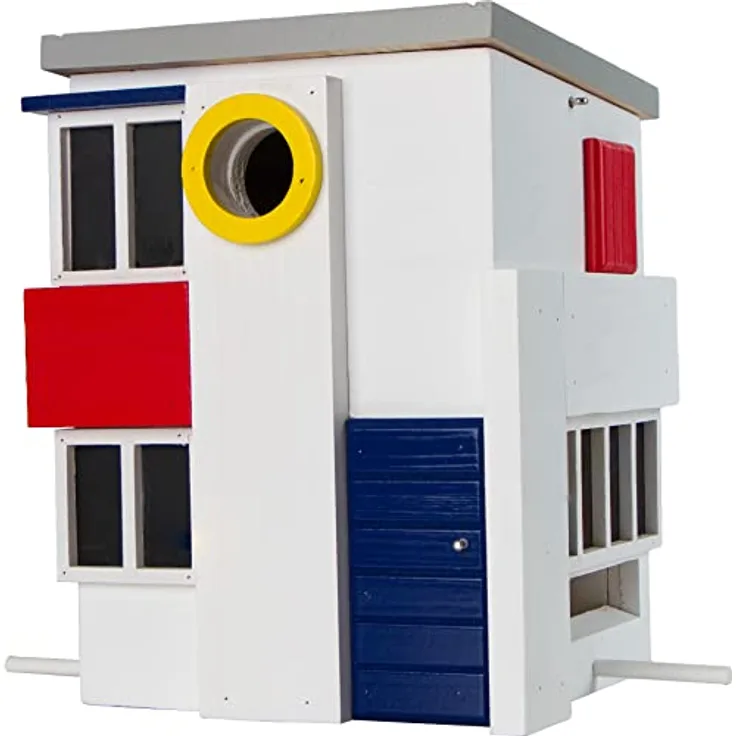 Wildlife Garden WG1124 Multiholk De Stijl - Der Kombinierte Vogelfutterhaus und Nistkasten/Vogelhaus aus Holz