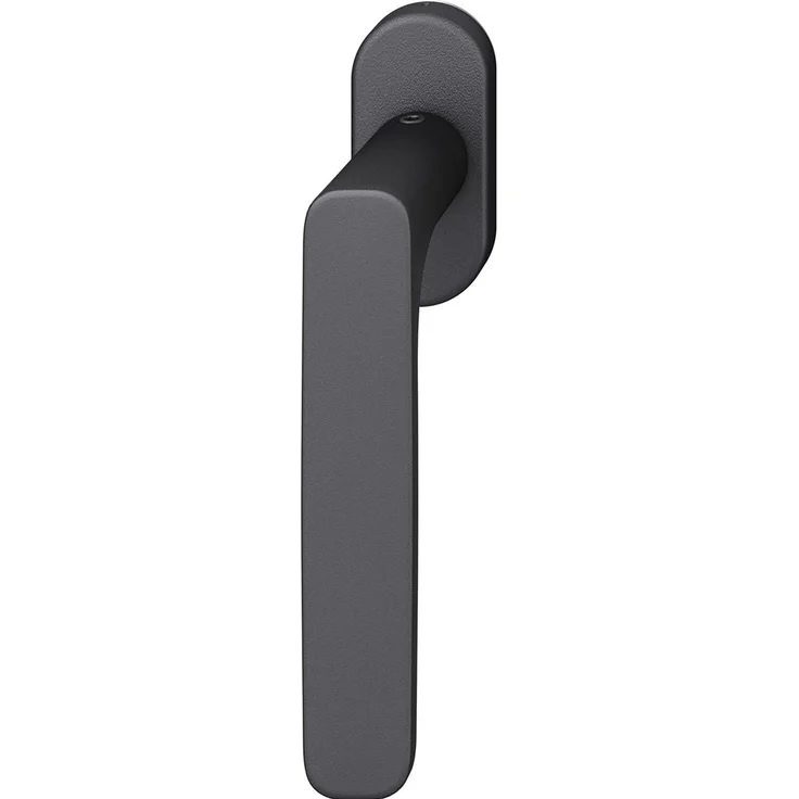 FSB Türgriff + Fenstergriff, Fenstergriff 34 1289 ovale Rosette, Aluminium schwarz matt – Bild 1