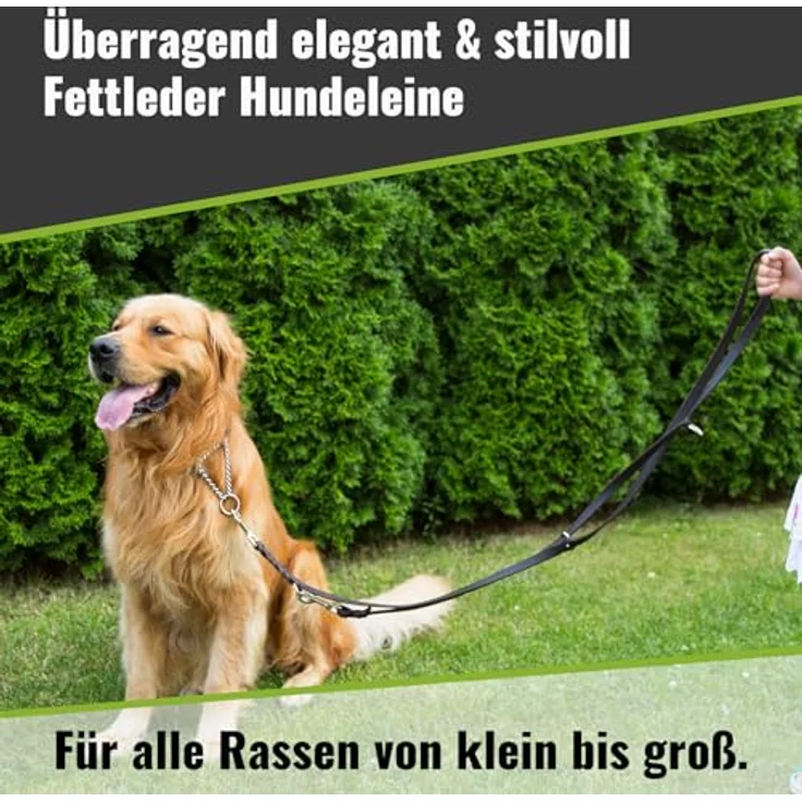 CopcoPet Fettleder Hundeleine 2m x 8mm Rot – 3-fach verstellbar, geflochten, mit Chrombeschlägen – robust und grifffest, ideal für kleine Hunde, Handgefertigt in Deutschland – Bild 5