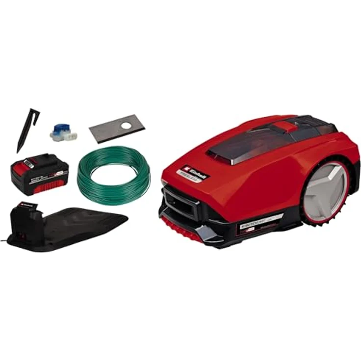 EINHELL Mähroboter FREELEXO 550 Kit, Mitglied der Power X-Change Familie, 18V Bürstenloser Motor, 550 m² Rasenfläche, inkl. 3,0 Ah Akku, rot – Bild 2