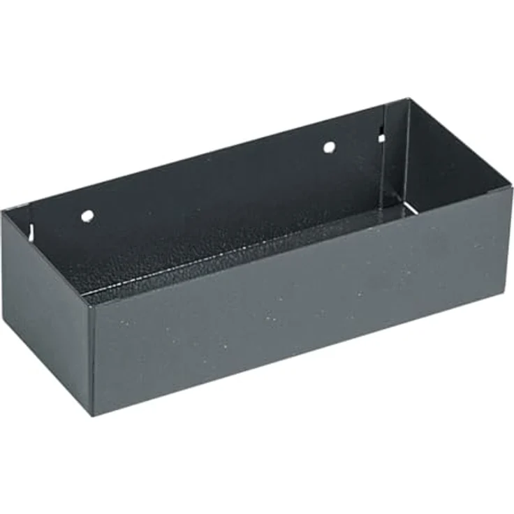 KRAFTWERK Ablagefach H 60 x B 215 x T 90 mm, Erweiterung für Lochwände und Werkstattwagen, perforierte Seitenwände, 0,5 kg – Bild 1