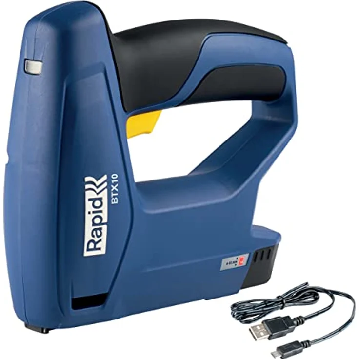 Rapid Akku-Tacker BTX10, kompakter Tacker für Feindrahtklammern 4-10 mm, akkubetrieben mit USB-Ladefunktion – Bild 1