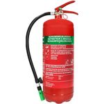 Alecto Schaum-Feuerlöscher BS-6, 6 Liter, für feste und flüssige Stoffe, rot