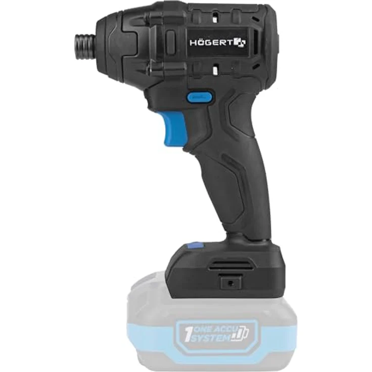 HÖGERT TECHNIK Akku-Schlagschrauber 18V, Bürstenlose Prallbügelmaschine mit 200 Nm Drehmoment, 1/4'' HEX, 3 Drehmomentstufen, LED-Beleuchtung, Metallgetriebe, ohne Akku – Bild 3