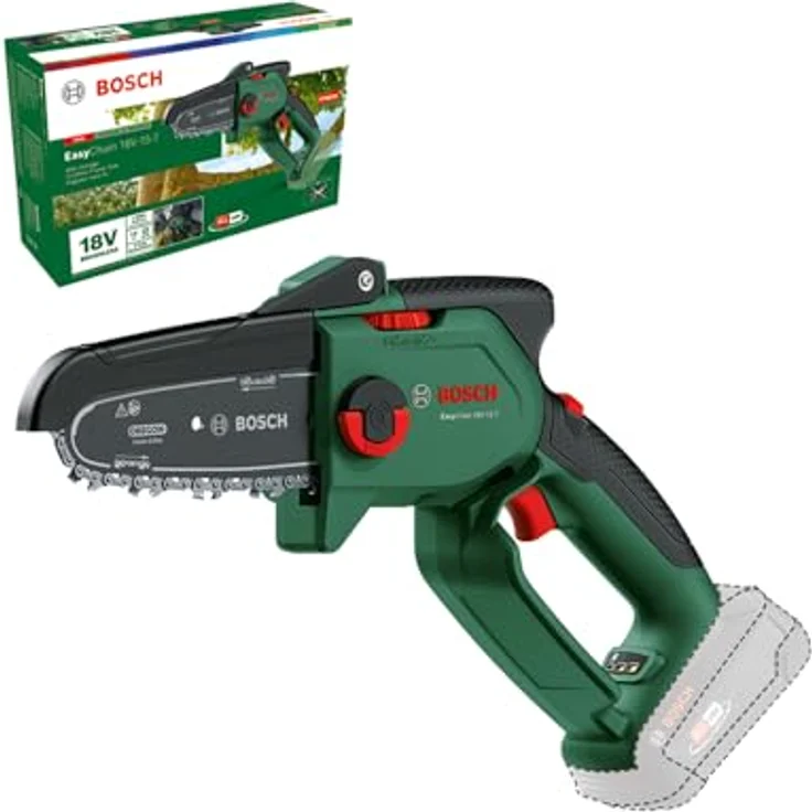 Bosch Akku - Mini Kettensäge EasyChain 18V-15-7 (Zum Schneiden von Holz; 18 Volt System; Kettengeschwindigkeit: 6,95 m/s; ohne Akku) – Bild 1