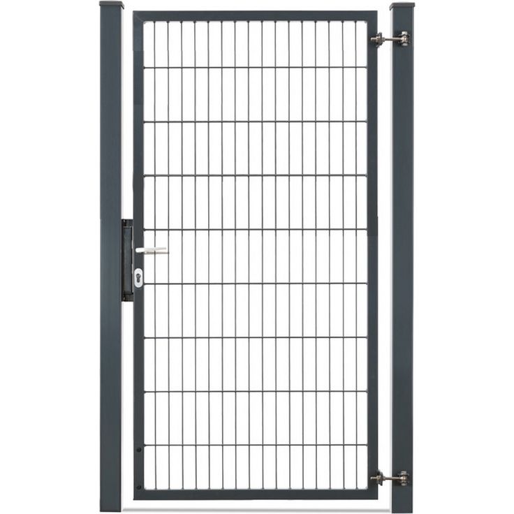 deutsche zauntechnik Flügeltor 'Vario Compact', robustes Drehflügeltor in anthrazit, 100 x 180 cm, feuerverzinkt und pulverbeschichtet