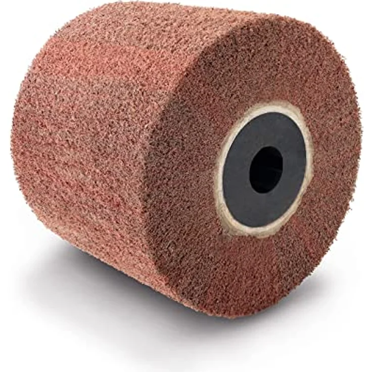 Scheppach Kunstfaserbürste für Satiniermaschine MRS1300, 100mm Breite - 120mm Ø, Schleifwalze für Holz-, Stein-, Metallflächen sowie Fliesen & Fugen, Ersatzbürste – Bild 1